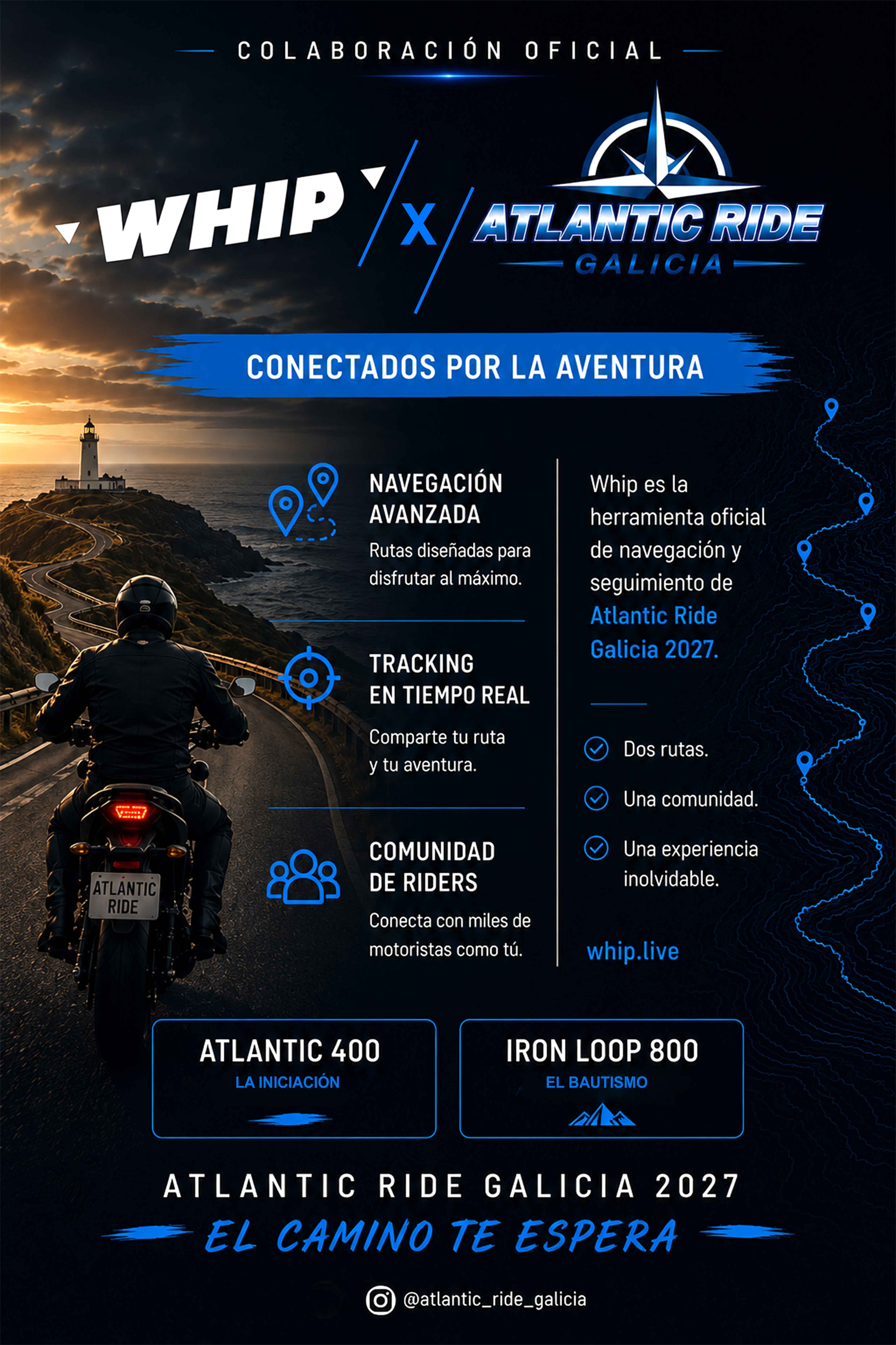 WHIP LIVE X ATLANTIC RIDE - GPS Y SEGUIMIENTO OFICIAL